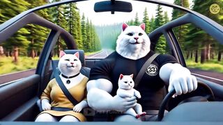 Rabbit helps kitten in accident