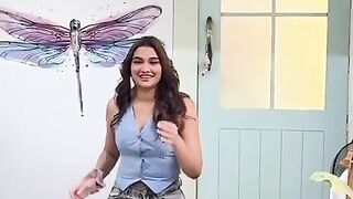 saiee manjrekar in sleeveless top