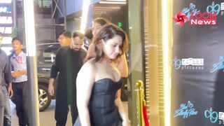 tamanna super hot in black top and sleeveless