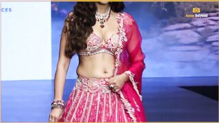 Mrunal Thakur Looking Stunning Hot In Red Lehenga Ramp