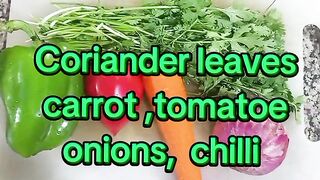 Coriander leaf salad and fish
