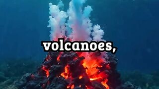 Red outflow of the earth through sea.