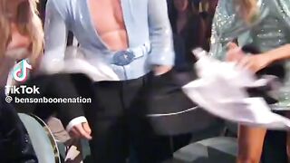 The dancer is undressed