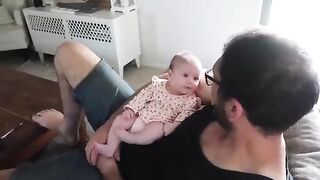 Two Month Old Baby & Dady