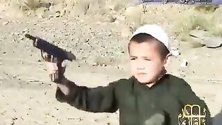 Born Terrorist Using AK47 like a Lollipop