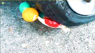 Experimentos Esmagadores! Carro vs Coisas Crocantes e Macias! Coca-Cola, Fanta, Mirinda, Mnt Dew 5