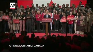 Mark Carney warns Canadians in Liberal Party victory speech- 'Trump is trying to break us'.
