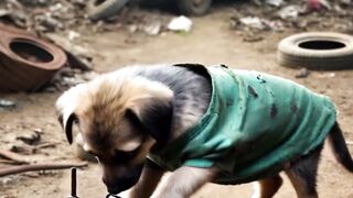 The dog is very poor life style