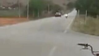 High-Speed and accident motorcycle