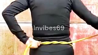 Emergency rope harness securing technique