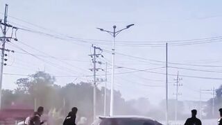 Rajshahi Accident -  A car lost control and overturned in Rajshahi!