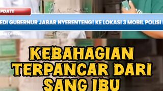 Kebahagiaan yang terpancar dari sang ibu