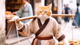 male cats compete for attention with female cats and compete with a tiger
