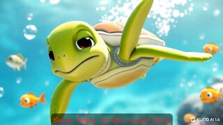 Swim, Baby Turtle, Swim! ???? | Fun 3D Animated Kids Song | Learn & Sing with Ocean Friends!