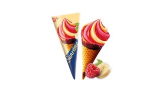 Banana raspberry ice cream