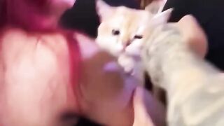 Reactions of Bodybuilders in Public Places to Cute Girl