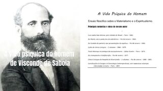 A vida psiquica do homem de Visconde de Saboia