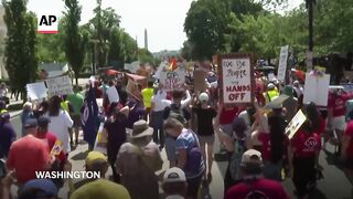People across the US protest Trump's agenda on May Day.