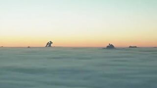 Dawn above the clouds