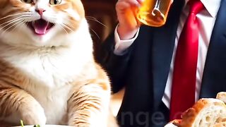 Viral bad cat and Trump