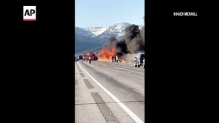 7 dead after truck and tour van collide near Yellowstone.
