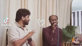 Man singing Indian song in Ladies voice
