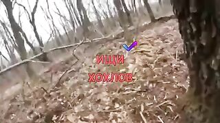 Russian soldiers ambush from behind the enemy