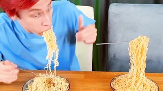 Frozen noodles prank