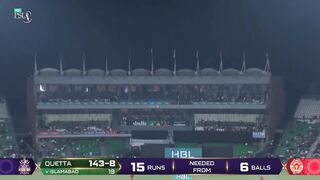 Insane last over match QYETTA GLADIATORS VS ISLAMABAD UNITED