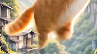 Big Cat With Red Hen