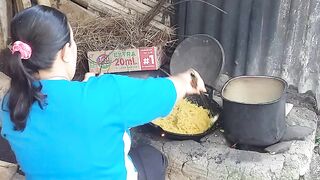 Memasak kelapa bukin cenggereng