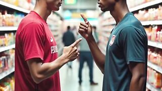 Mbappé vs Ronaldo: The Supermarket Sprint Showdown! ???????????? #Shorts