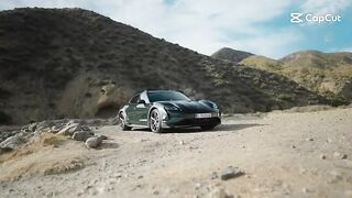 The new Porsche Taycan Turbo Cross Turismo Design Preview in Oak Green