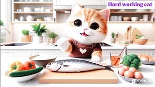 Working cat video