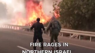 Fire rages in northern Israel after rocket barrage from Lebanon