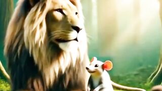 Emotional story of lion and mouse