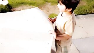 Muhammad Zohan Wasim playing with Cat