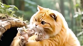 Meow cat become the father of sherkhan kids