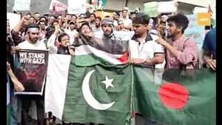 Bangladeshi people rally in support of Pakistan against Pahalgam false flag