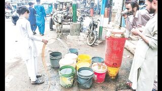 Karachi University Water supply could not be restored at even after the damaged line was repaired.