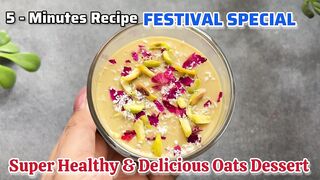 5 minutes Healthy Weight loss Oats Kesar pista pudding|| heigh protein oats| weight Loss Recipe||