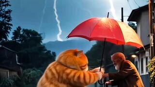 A cat help poorman