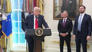 Trump reacts to the airstrikes by India in Pakistan”.