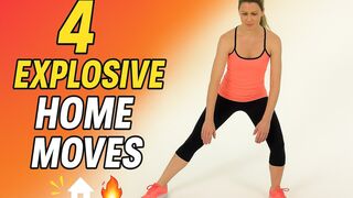 4 Fat-Burning Leg Exercises | Home HIIT Workout (No Equipment)