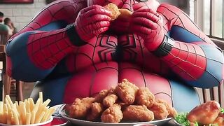 Spiderman fat hobby eating