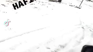 Snow falling