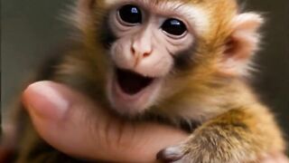 cute AI monkey sing