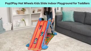 Pop2Play Hot Wheels Kids Slide Indoor Playground for Toddlers