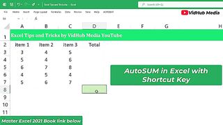 AutoSUM in Excel Shortcut Key _ Excel Hack(360P)