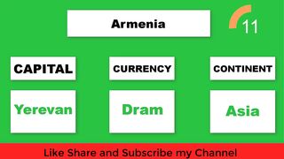 Country Capital Currency Continent | Knowledge 15 Seconds